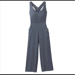 NWT PrAna M Bahia Gray Jumpsuit Pockets
